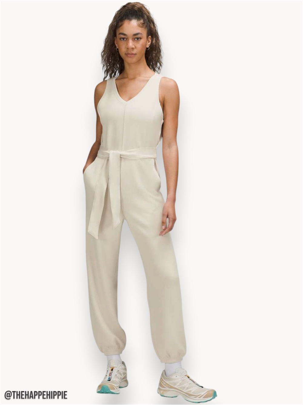 Lululemon Ease of it All V-Neck Jumpsuit White Opal